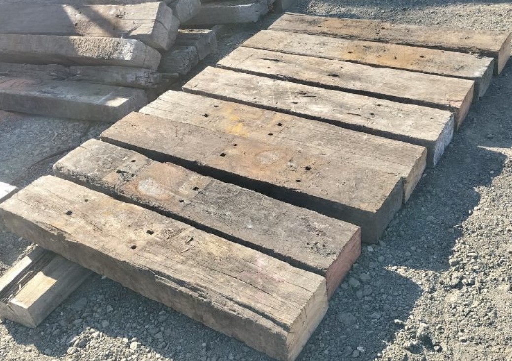 Used Railway Sleeper Steps